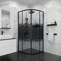 Душевой уголок Niagara Eco 1900x875x875 (стекло мозаика) черный матовый NG-1007-14BLACK
