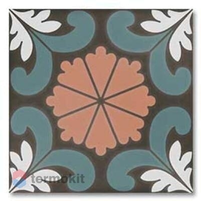Керамогранит DNA Tiles Sync Flower Blue 15x15