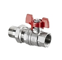 Oventrop Кран шаровый с американкой  3/4 Optibal маховик из алюминия арт. 1075806