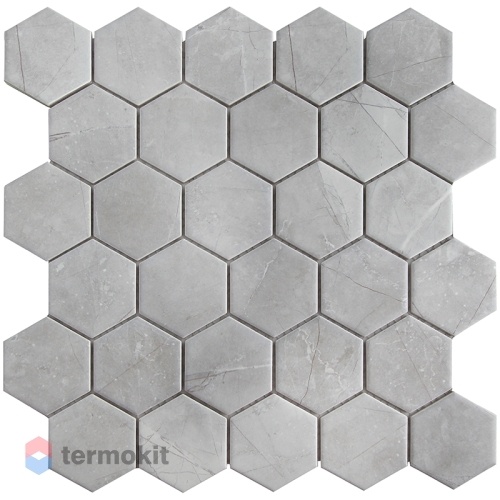 Керамическая Мозаика Starmosaic Hexagon small Marble Grey Matt (PMMT82457) 27,2х28,2х6
