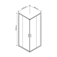 Душевой уголок Vincea Garda 1900x1100x900 брашированное золото VSS-1G9011CLG