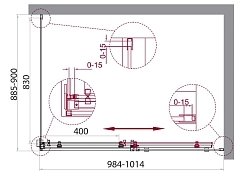 Душевой уголок BelBagno Acqua 1950x1000x900 хром ACQUA-AH-1-100/90-C-Cr