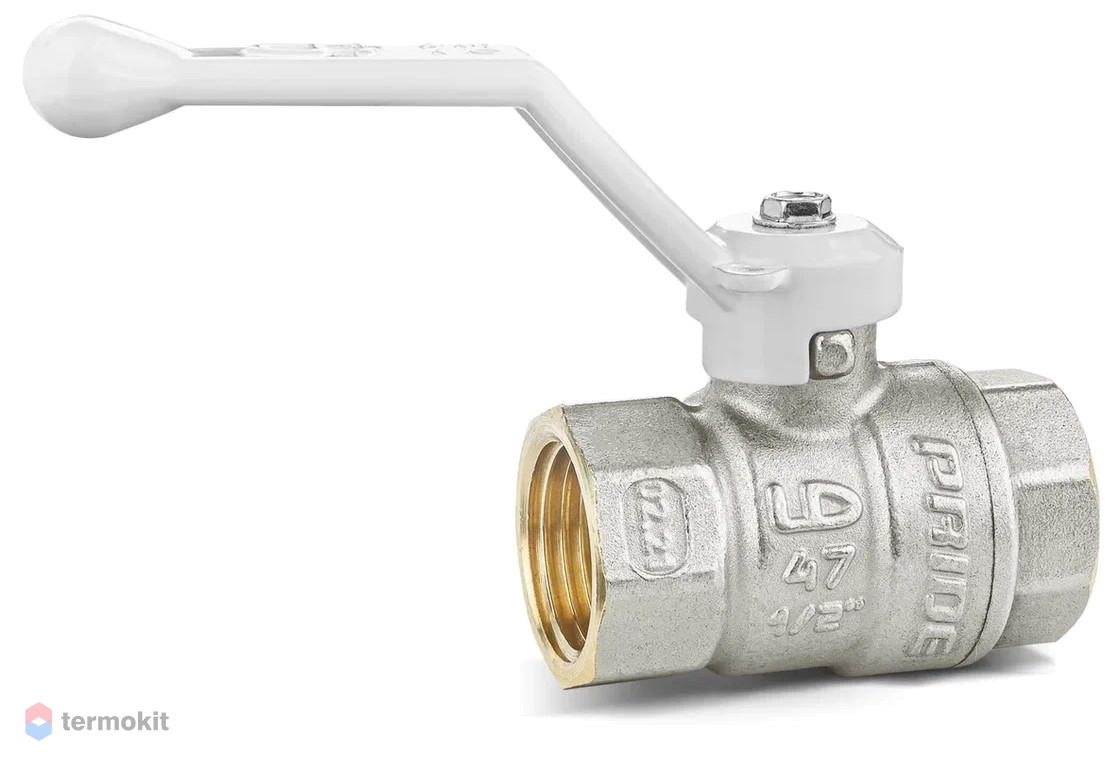 Кран шаровой LD 1/2 ВВ (рычаг) серия Pride 47.15.В-В.Р (white) (артикул ...