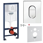 Система инсталляции для унитаза GROHE Rapid SL с панелью смыва Arena Cosmopolitan, комплект 4-в-1 38929000