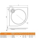 Поддон встраиваемый из искуственного мрамора Cezares TRAY-S-R-90-550-56-W