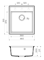 Мойка для кухни Omoikiri Daisen-46-BL 4993614