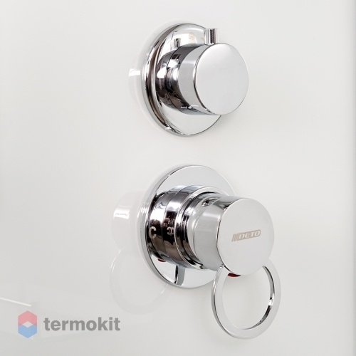 Душевая кабина Deto EM 100x100 Хром (узорчатое стекло) ЕМ4510 N (без крыши)
