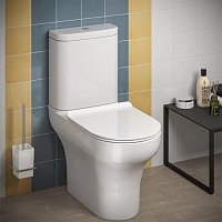 Унитаз напольный Kerama Marazzi Buongiorno с бачком с сиденьем BG.wc.01+BG.cis.01+PLMR.seat.02\WHT