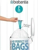 Мешки для мусора Brabantia PerfectFit размер F 20 л упаковка-диспенсер 40 шт 375644