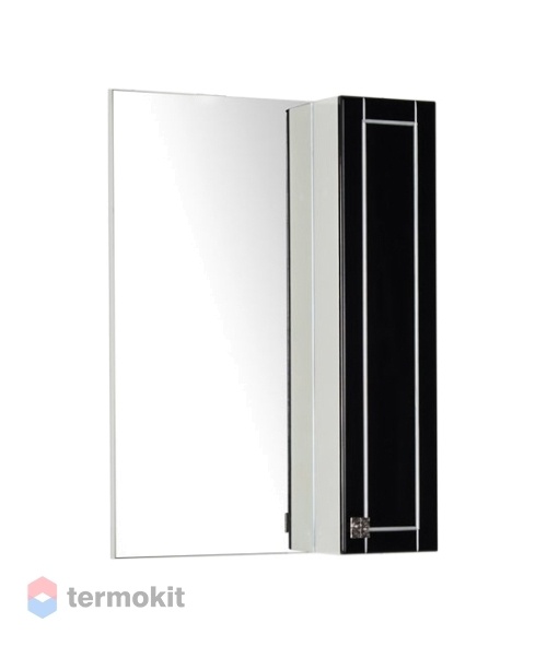 Зеркальный шкаф Aquanet Честер 60 черный/серебро 00186089