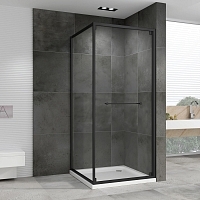 Душевой уголок ABBER Schwarzer Diamant 1950x1000x1000 черный AG0A100B