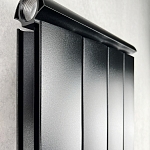 Дизайн-радиаторы алюминиевые Silver 1800 с боковым подключением цвет черный янтарь RAL 9005