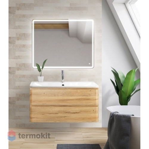 Тумба под раковину 60 подвесная BELBAGNO Albano Rovere Nature Grigio ALBANO-600-2C-SO-RR