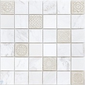 Мозаика Caramelle Mosaic Art Stone Dolomiti Bianco Mat (4,8x4,8) 30x30