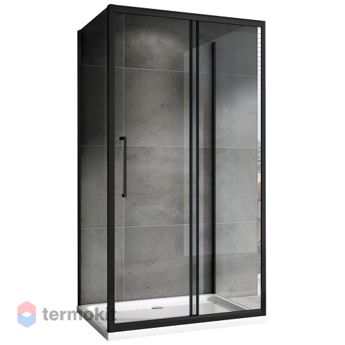 Душевой уголок ABBER Schwarzer Diamant 1950x1700x500 черный матовый AG30170BH-S50B-S50B