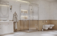 Душевой уголок Ambassador Abner 2000x1000x1000 хром правый 10011102R