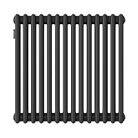 Стальной трубчатый радиатор Kohr Heim 3057/14 секций с боковым подключением 3/4 черный