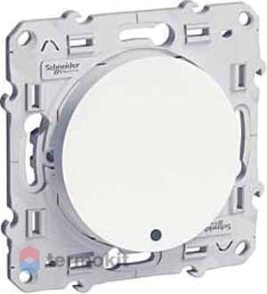 Переключатель с подсветкой Schneider Electric Odace Шнайдер Электрик Одас Белый S52R263