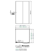Душевой уголок WasserKRAFT Rhin 2000x1100x1000 белый 44S16