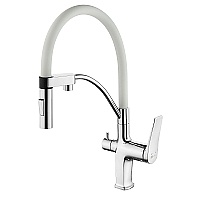 Смеситель для кухни Lemark Comfort хром/белый LM3074C-White