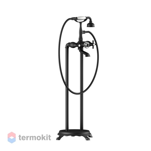 Смеситель для ванны и душа напольный Timo Nelson черный матовый 1900/03Y-CR