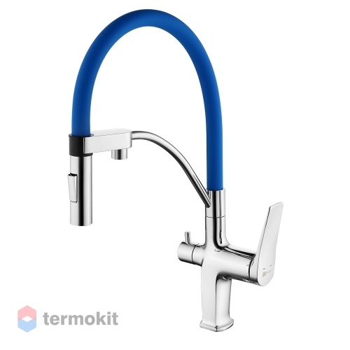 Смеситель для кухни Lemark Comfort хром/синий LM3074C-Blue