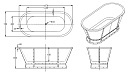 Акриловая ванна Belbagno 1676x780 BB35