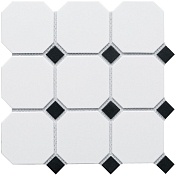 Керамическая Мозаика Starmosaic Octagon big White/Black Matt (GTPL61466) 30х30х6