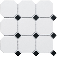 Керамическая Мозаика Starmosaic Octagon big White/Black Matt (GTPL61466) 30х30х6