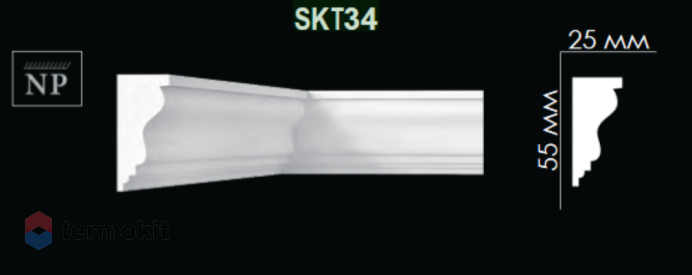 Карниз Artpole гладкий SKT34-1000