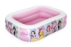 Детский надувной прямоугольный бассейн Bestway Disney Princess 201х150х51 см, 91056