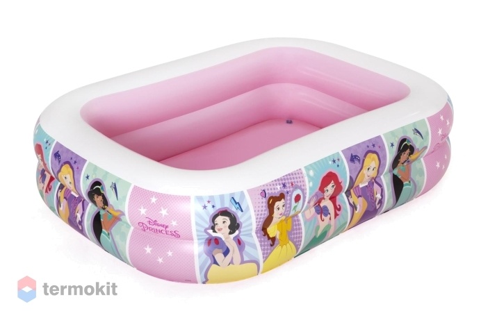 Детский надувной прямоугольный бассейн Bestway Disney Princess 201х150х51 см, 91056