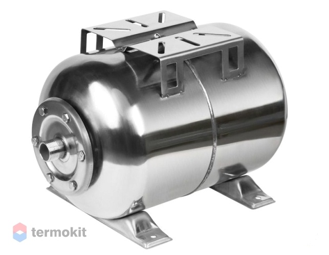 Гидроаккумулятор для систем водоснабжения Unipump 24 л. нерж. сталь горизонтальный
