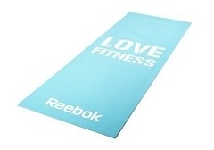 Тренировочный коврик Reebok Love для фитнеса тонкий голубой RAMT-11024BLL