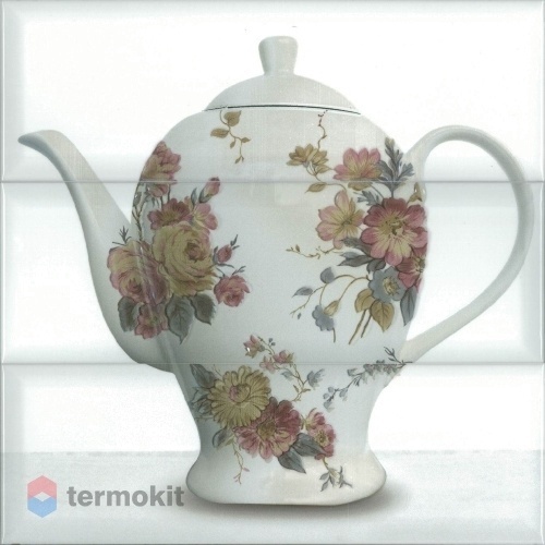 Керамическая плитка Absolut Keramika Composicion Tea 03 White панно (из 3-х пл.) 30x30
