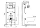 Инсталляция BELBAGNO для подвесного унитаза BB001-120