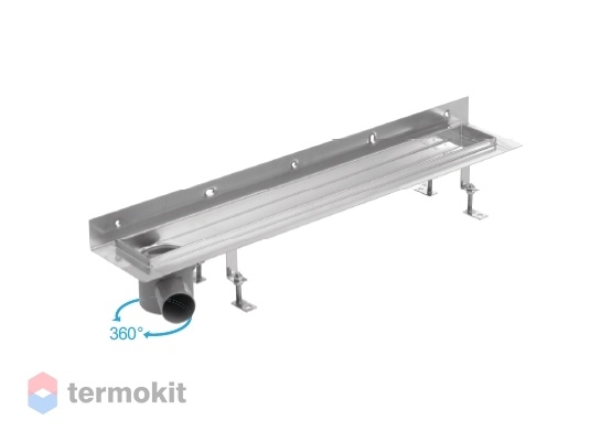 Дренажный канал PlastBrno KLASIK настенный монтаж. R 800 мм szk0802