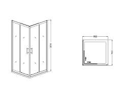 Душевой уголок Dolphin TN-206-J 1850x900x900 (фабрик) хром 28912699-101