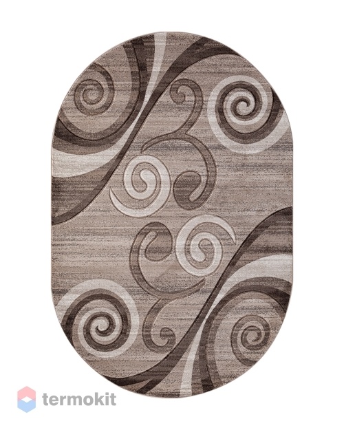 Ковёр Merinos Mega Carving 200x300 овальный бежевый d263