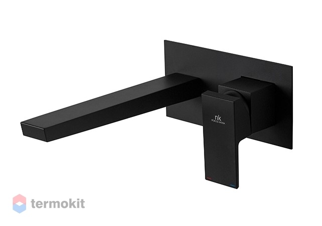 Встраиваемый смеситель для раковины Noken Square черный N186490039