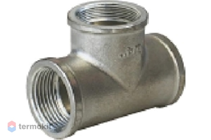 Elsen Тройник ВВВ 1", 1", 1" TIN латунь равнопроходной