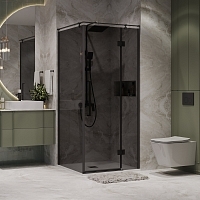 Душевой уголок Niagara Nova 1950x900x900 (тонированное стекло) черный матовый NG-2831-34BLACK