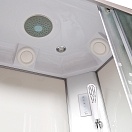 Душевая кабина Deto L 120x80 Хром (рифленое стекло) L 902 L с электрикой