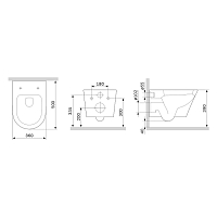 Унитаз подвесной AM.PM Sense с сиденьем микролифт C741701SC