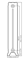 Чугунный радиатор Radimax Windsor 800 1 секция с боковым подключением