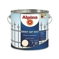 Эмаль по металлу Alpina Direkt Auf Rost Прямо на ржавчину RAL1015 Слоновая кость, 0,75 л