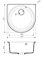 Мойка для кухни Omoikiri Akegata-51-BL 4993758