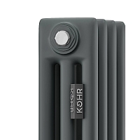 Стальной трубчатый радиатор Kohr Heim 3057/04 секции с боковым подключением 3/4 черный