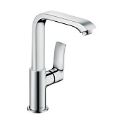 Смеситель для раковины Hansgrohe Metris 230 со сливным гарнитуром, поворотный излив 31087000