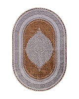 Ковёр Ipek Mekik Erva 160x235 овальный серый/терракотовый 18133